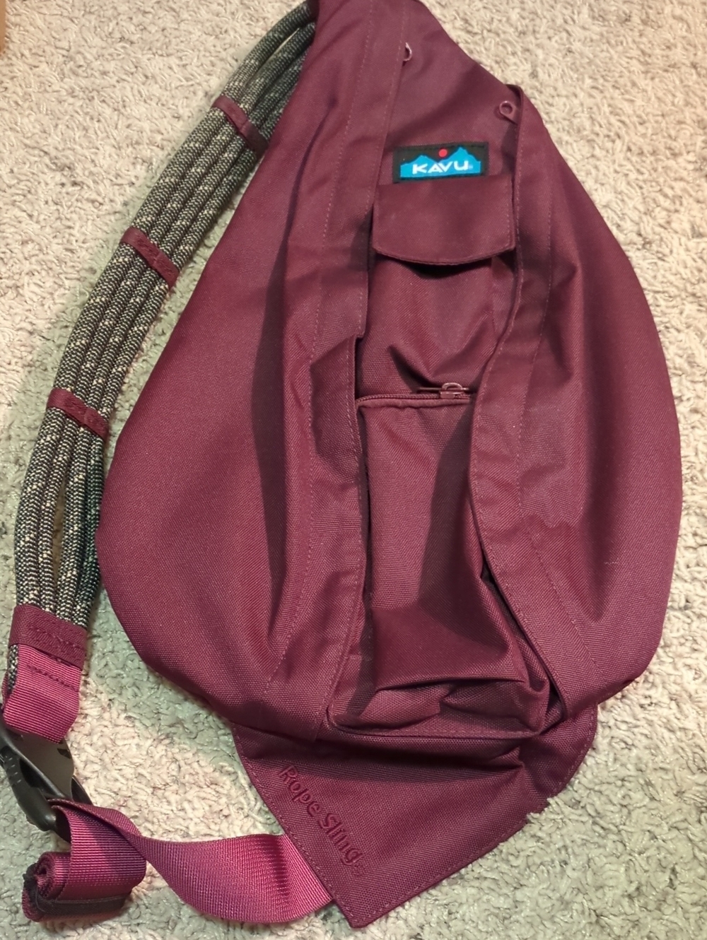 Kavu Rope Sling Bag - Burgundy/Plum